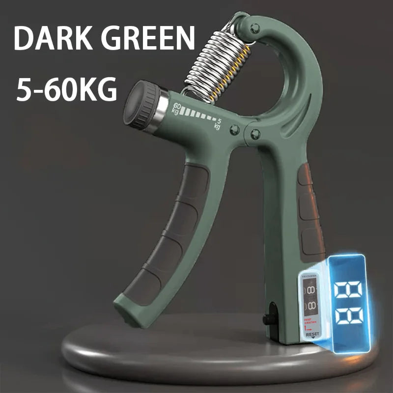 Adjustable Professional Hand Grip Strengthener (5-60kg) with Mechanical Counter